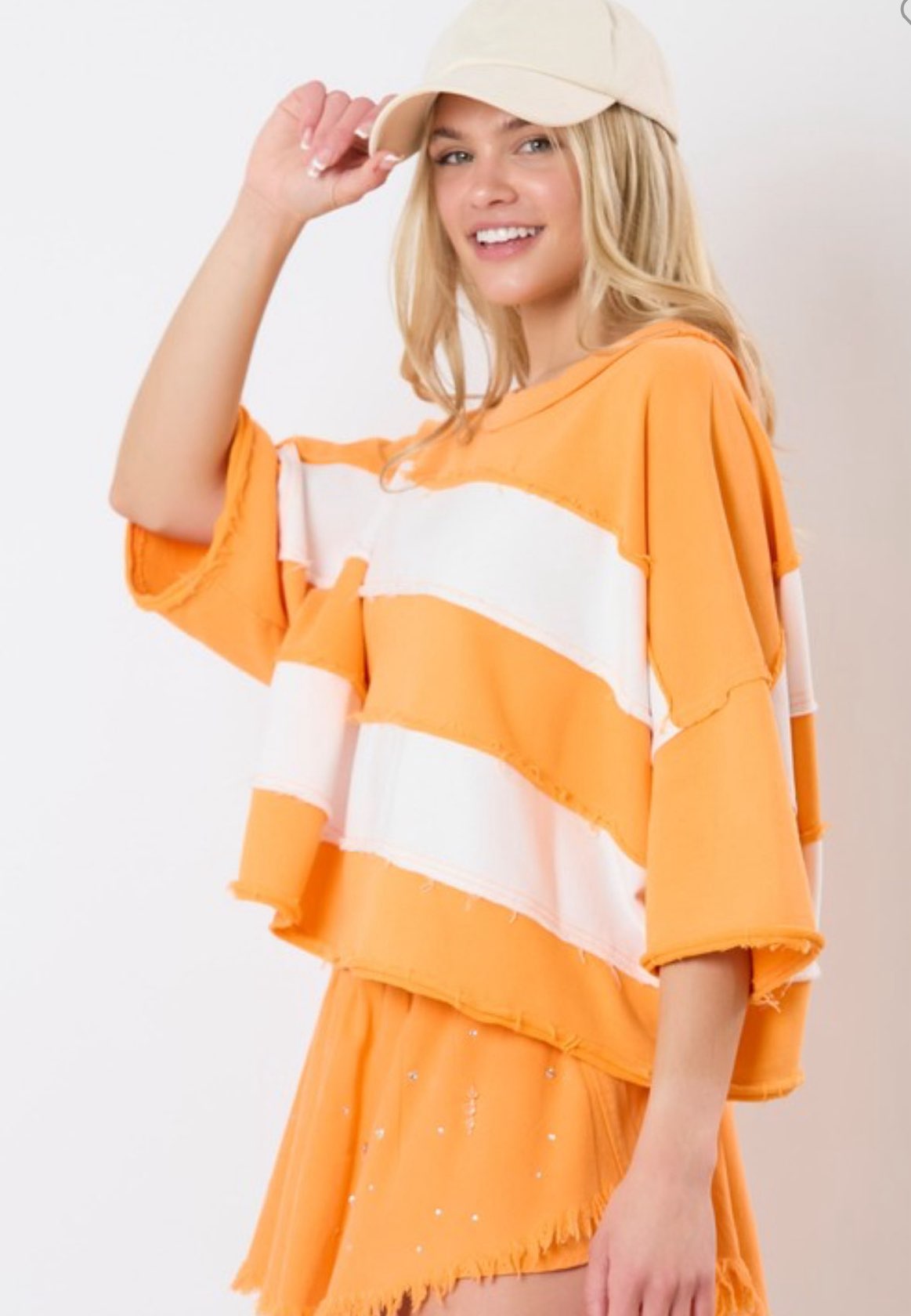 Oversized striped loungewear set