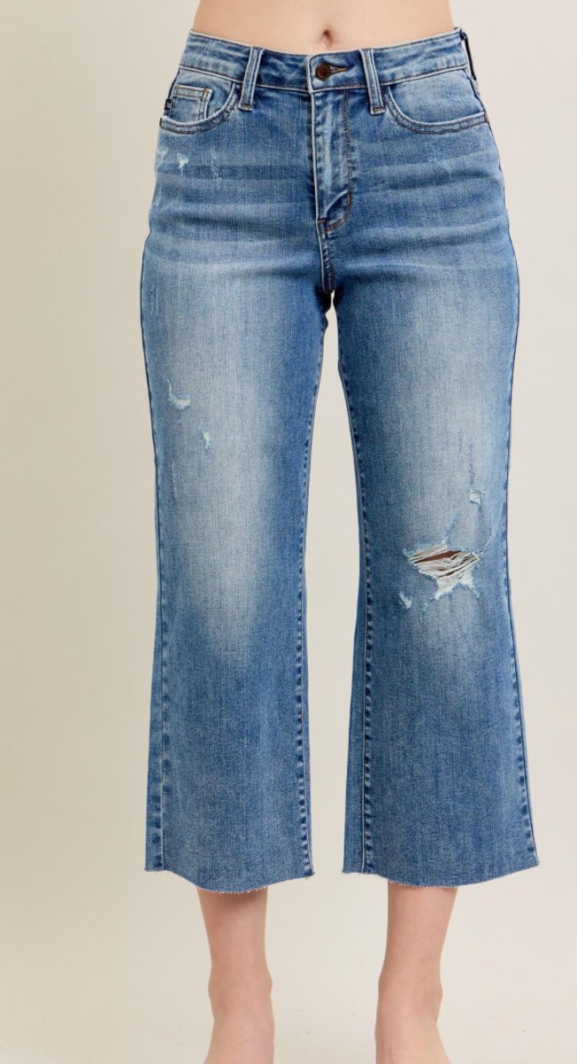 Women’ Cropped Flare Denim Jeans