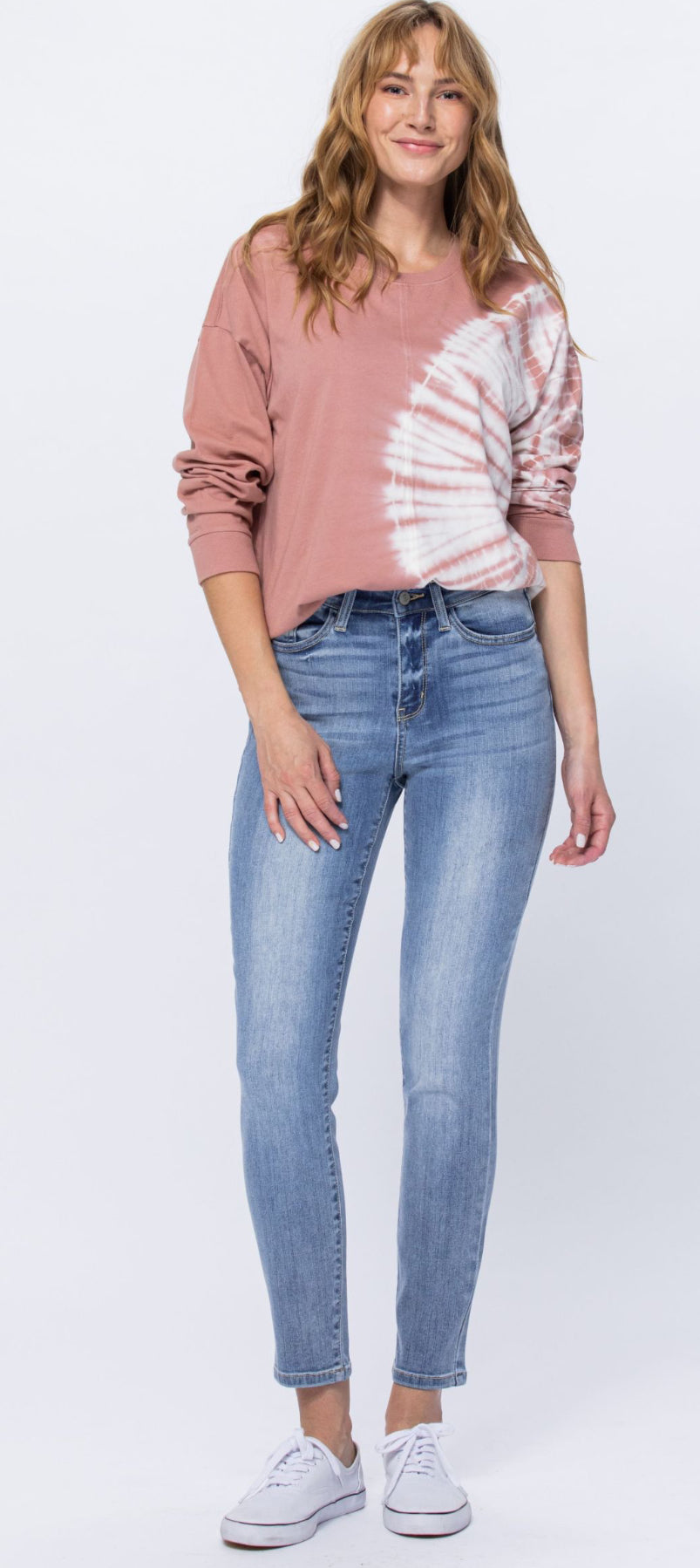 High-waisted skinny pants
