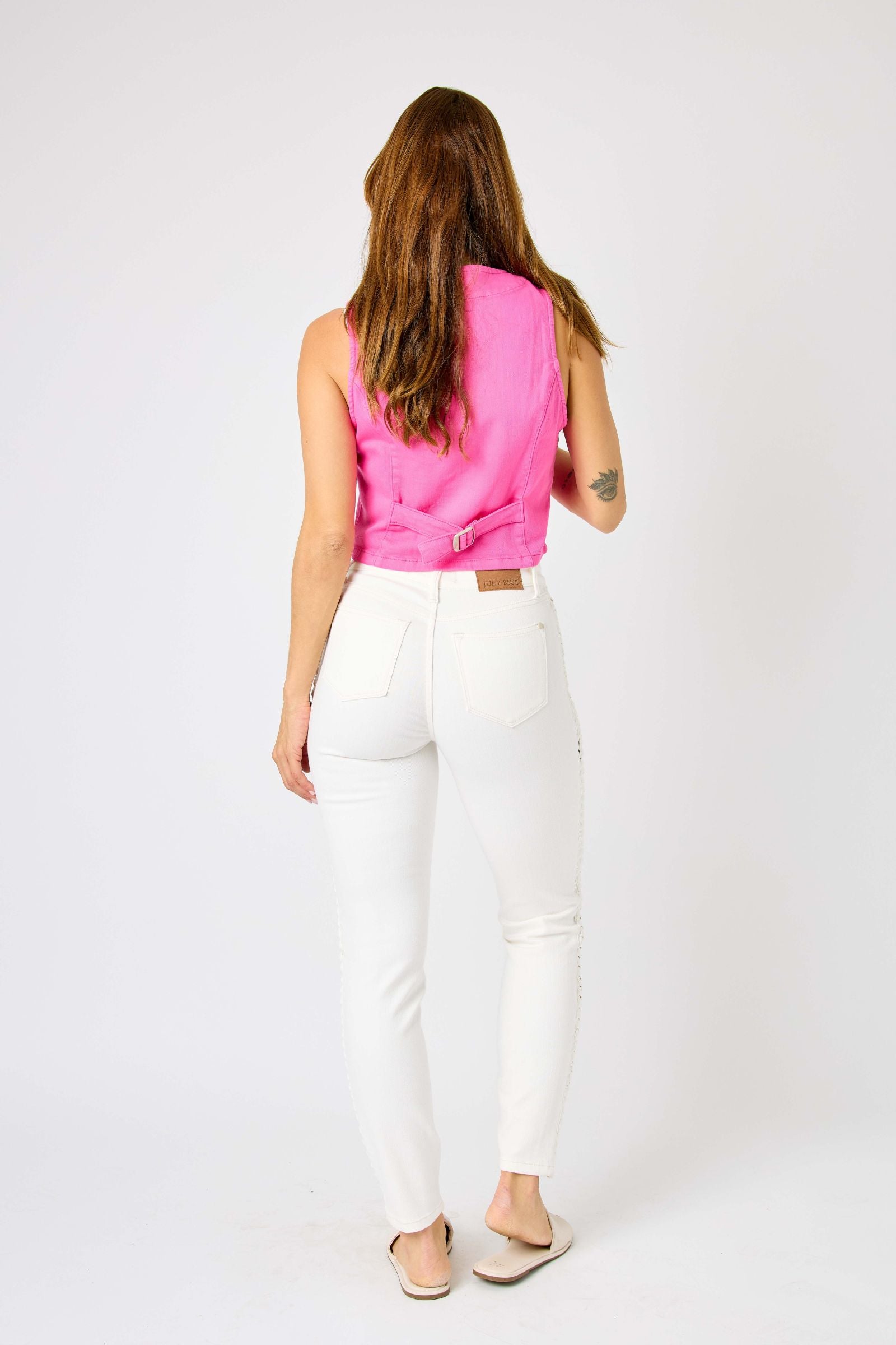 Braided Denim Jeans