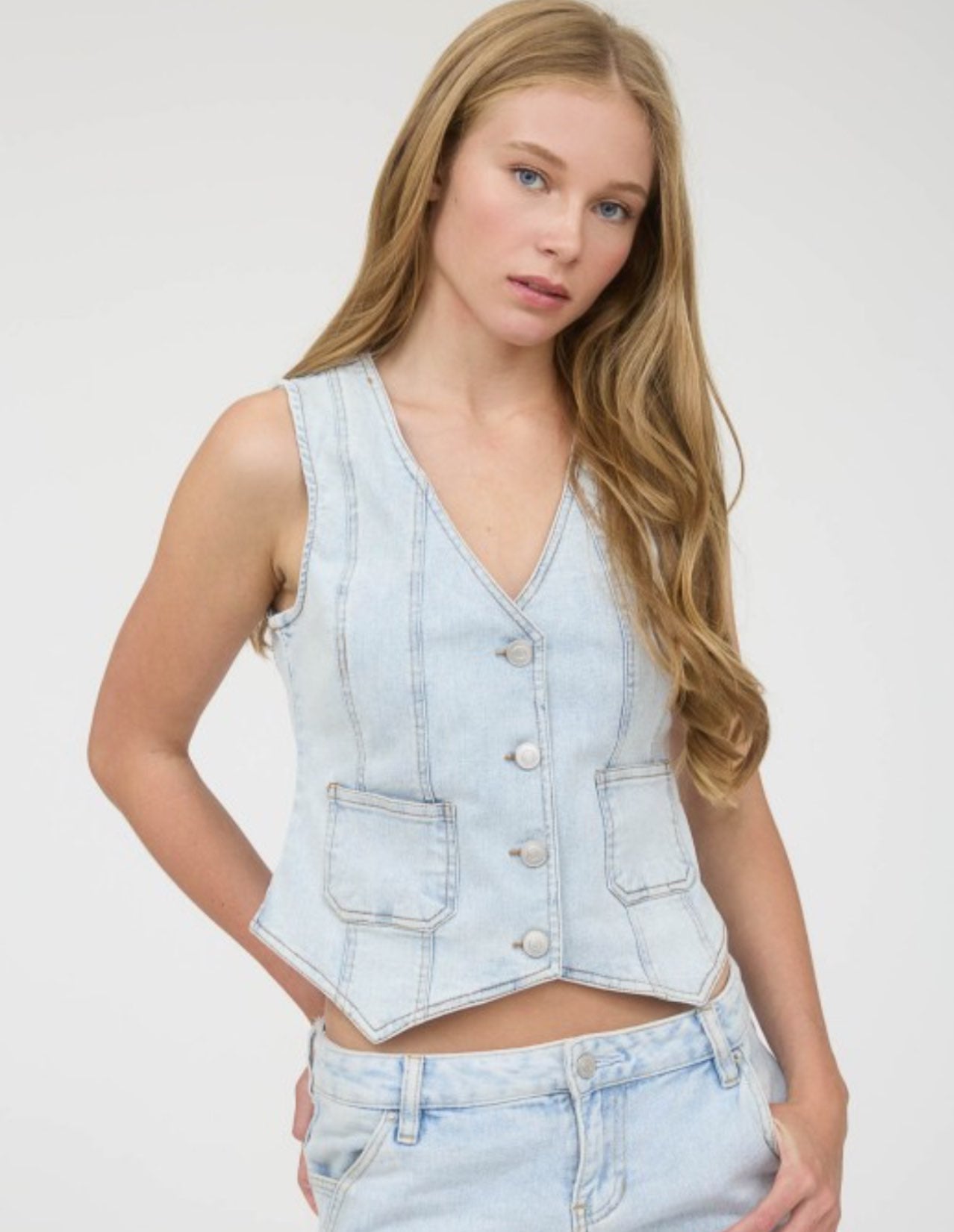 Cropped Sleeveless Waistcoat