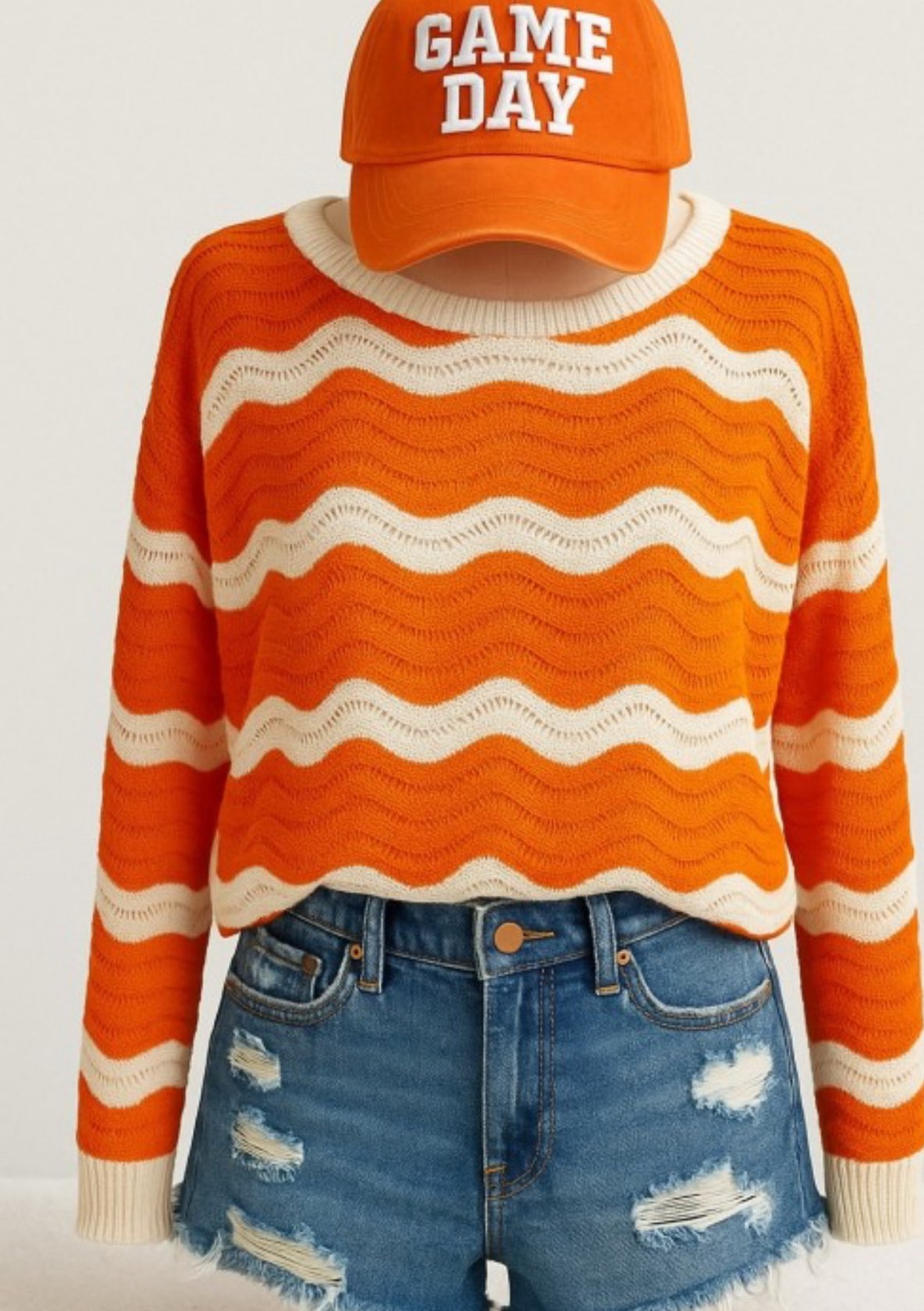 Cropped Wave Pullover