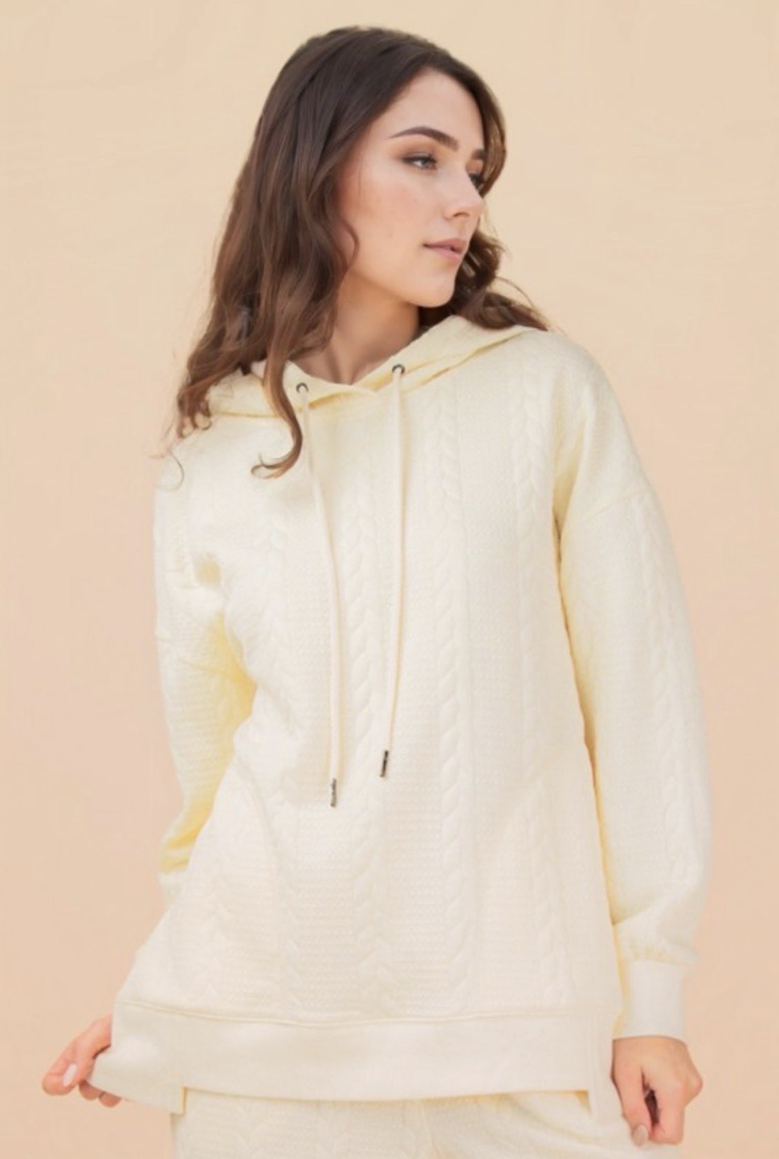 Cable-Knit Hooded Loungewear