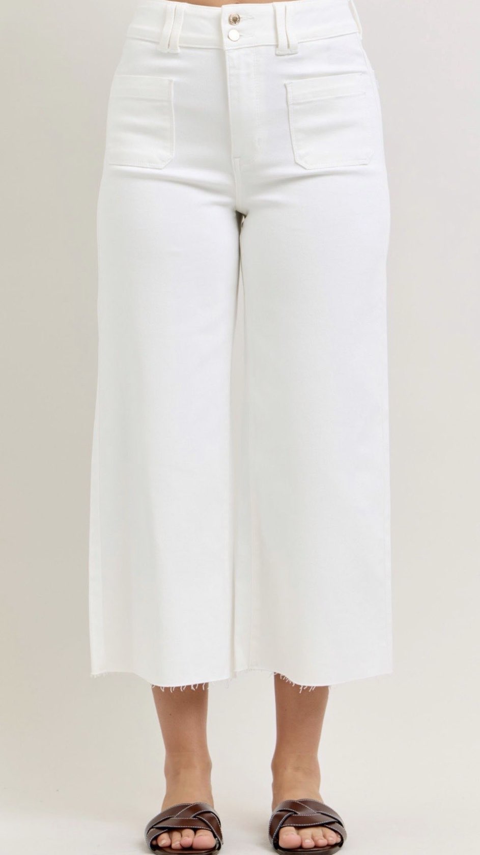 Denim Culotte Pants