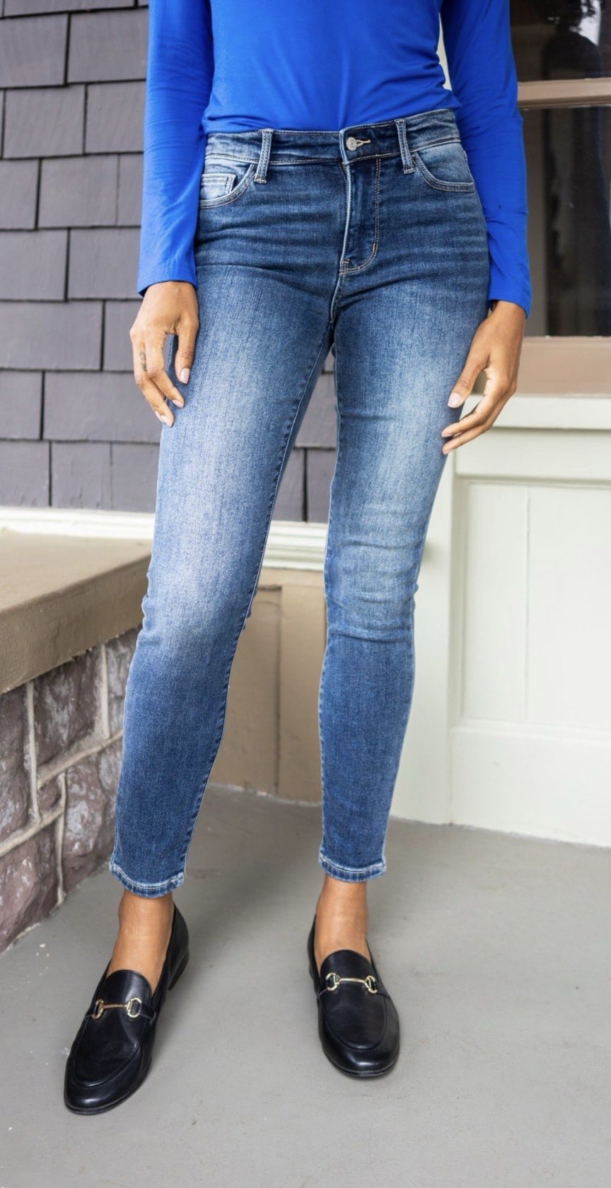 High-rise slim cropped jeans