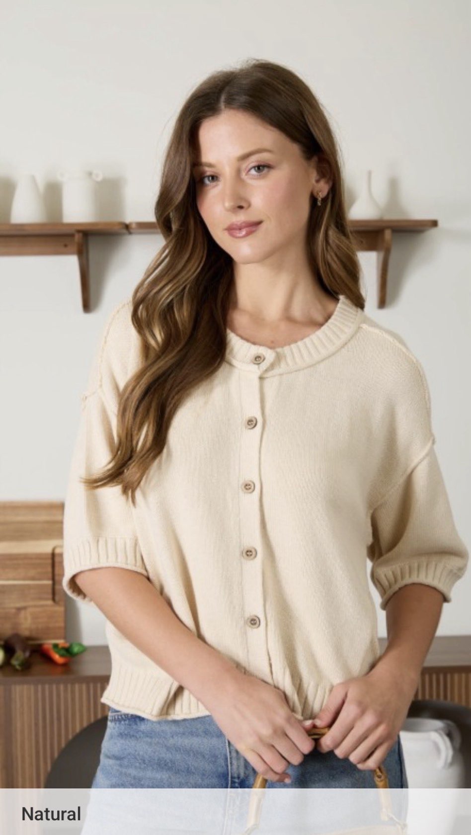 Short-sleeved cardigan