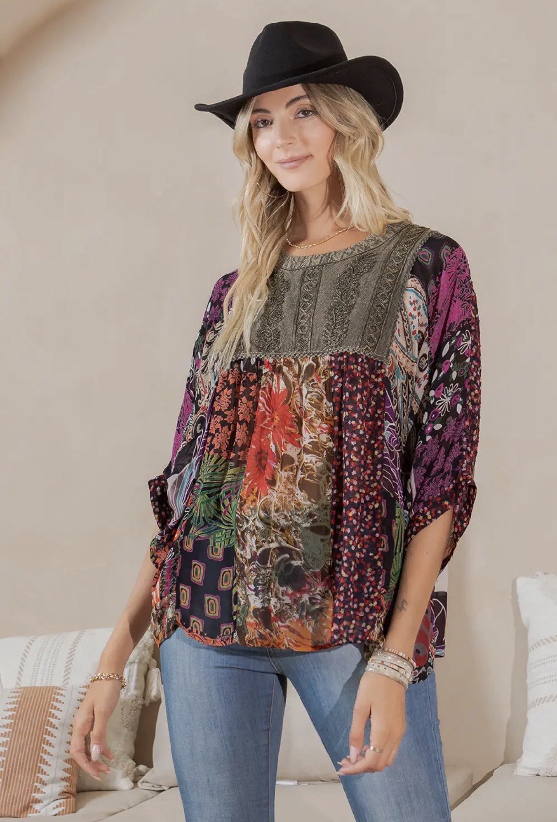 Bohemian Patchwork Top