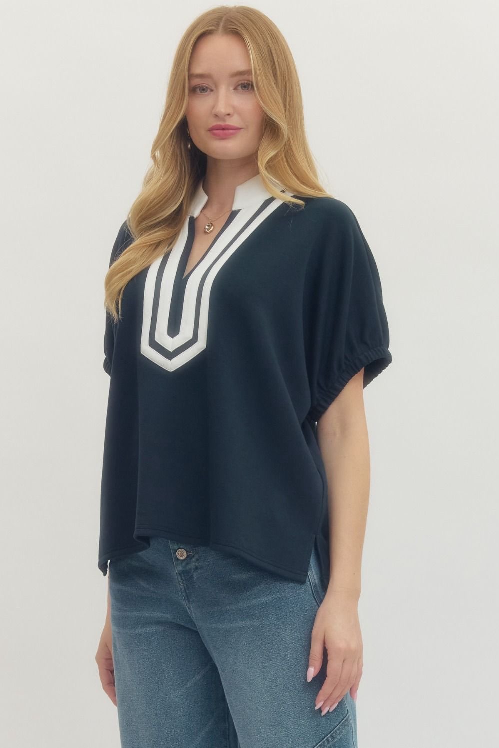 Women’s Collared Boxy Blouse
