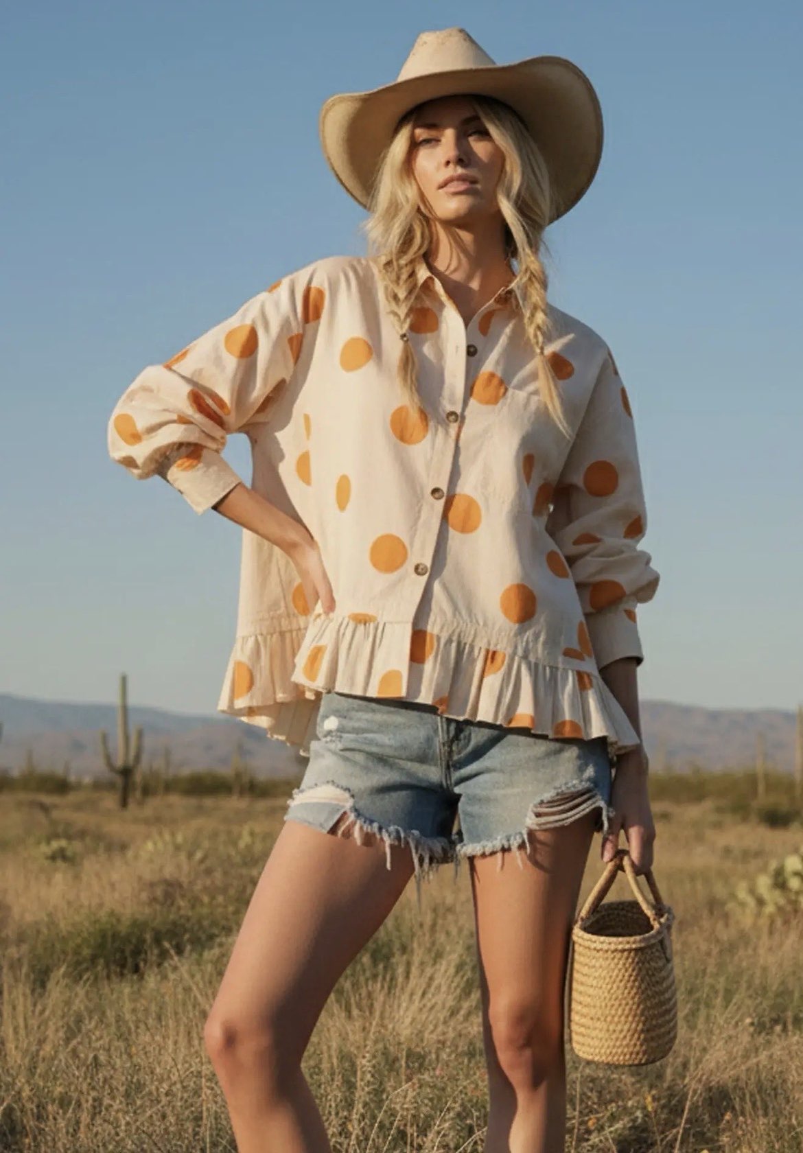 Button-front shirt